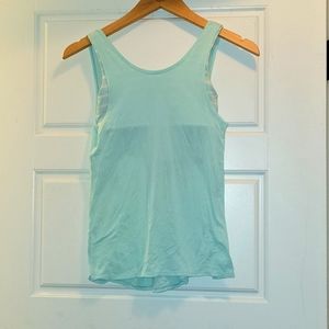 Ivivva by Lululemon Blue/Aqua Tank Top with built in sports bra